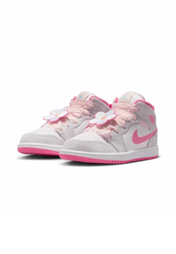 Кроссовки женские Jordan 1 Mid SE Fem GP, серо-розовый — фото 2