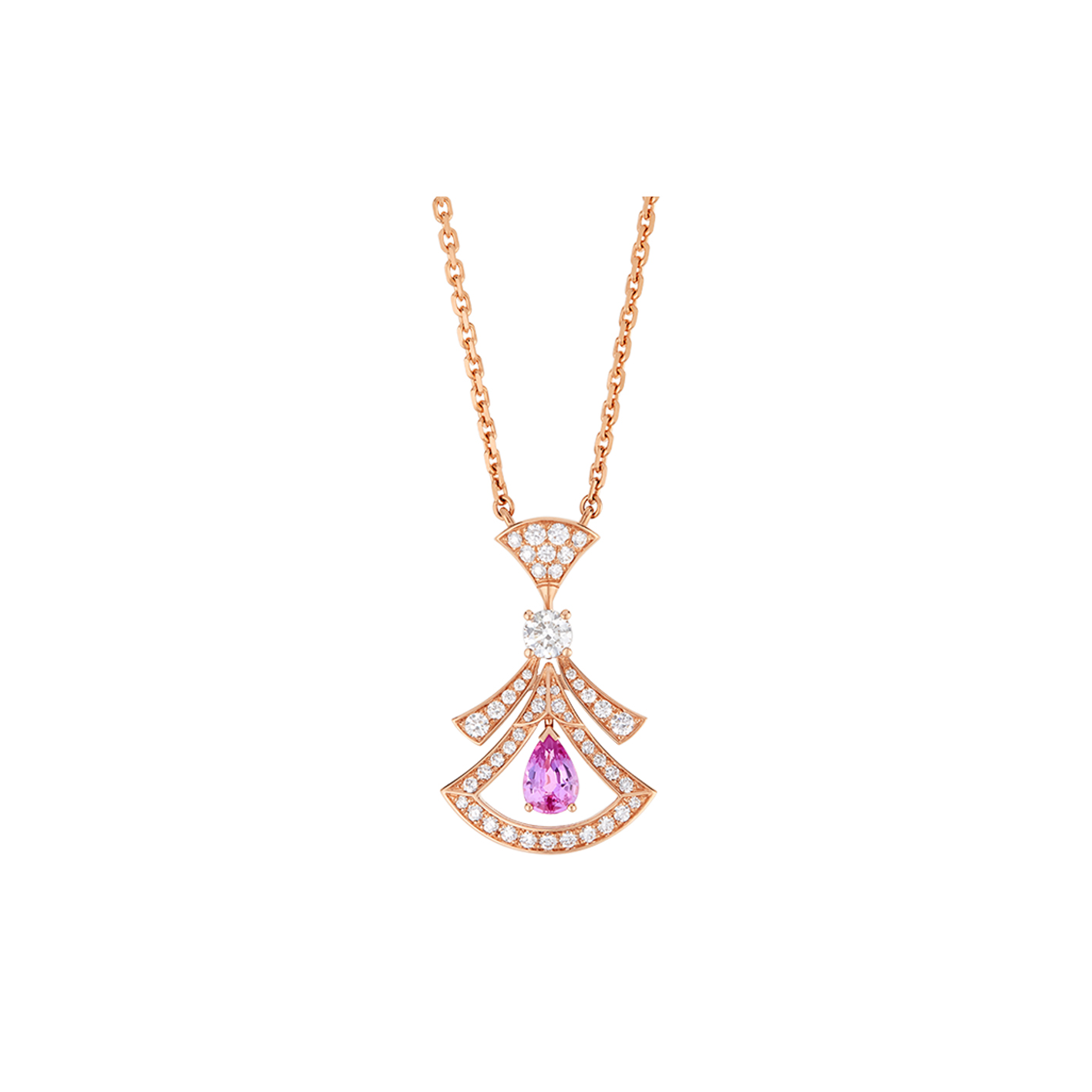 BVLGARI Divas'Dream ожерелье с драгоценными камнями унисекс rose gold — фото 3