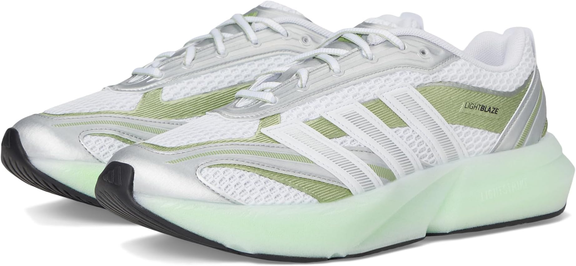 Кроссовки adidas Running Lightblaze Glow, цвет White/Silver Metallic/Magic Lime Metallic