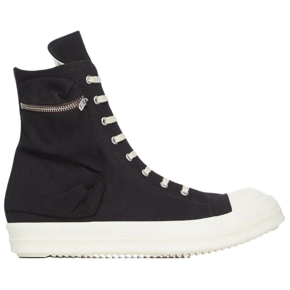 Кеды высокие Temple Cargo Rick Owens DRKSHDW черные — фото 4