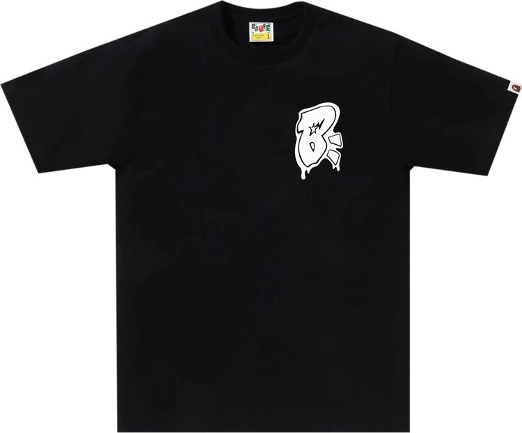 

Футболка BAPE Graffiti B One Point 'Black', черный