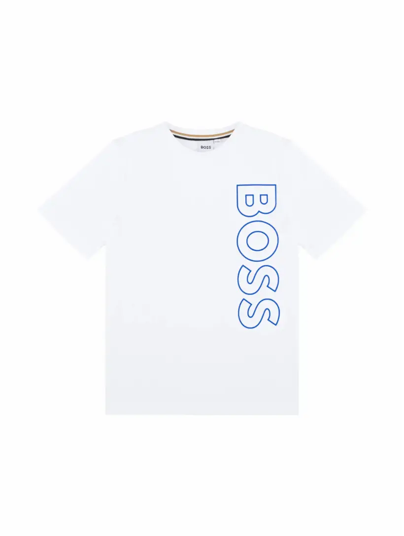 

Хлопковая футболка с логотипом BOSS, белый