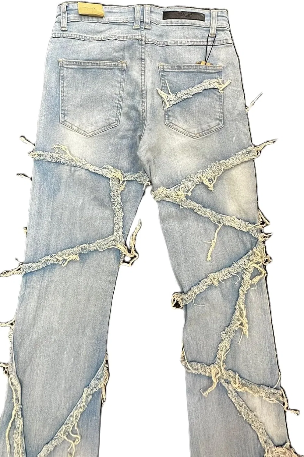Джинсы Multi-Fray Patch Design, Tint — фото 4