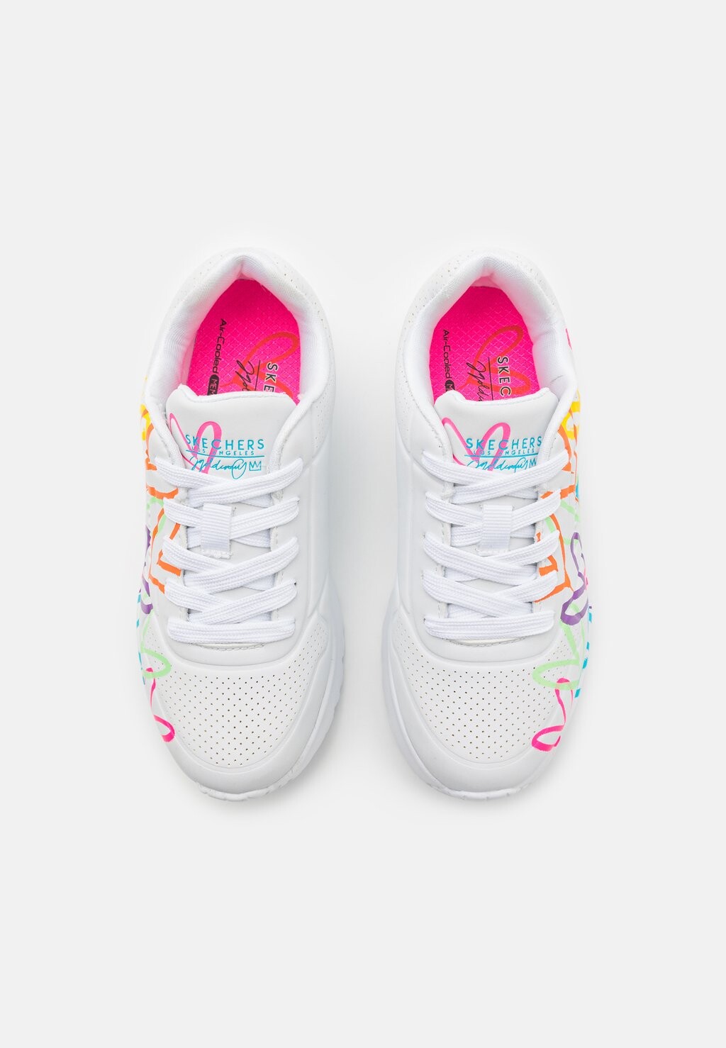 Полукеды Uno Lite Skechers, цвет white/neon multi-coloured — фото 4