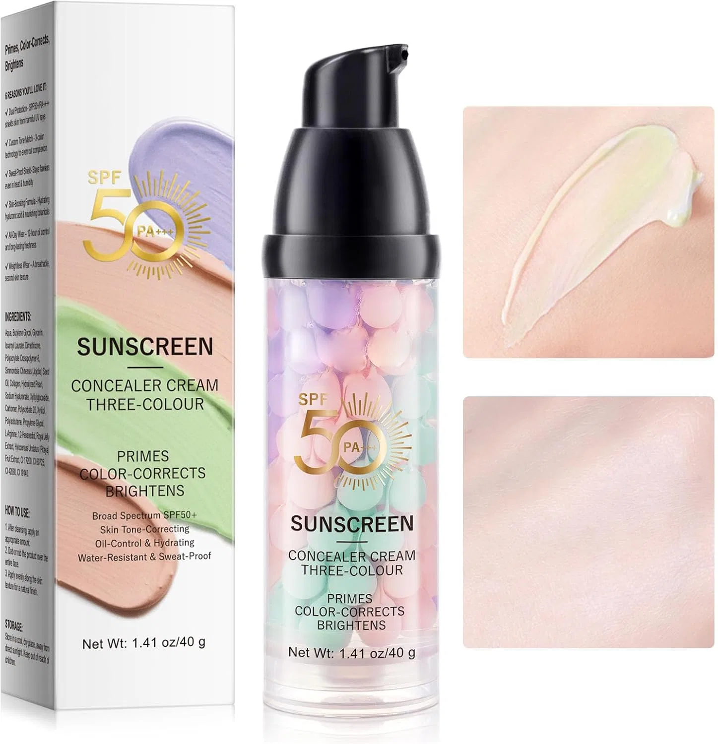 Солнцезащитный крем 3-в-1 с тональным эффектом Rhsedd SPF50+ 40 г