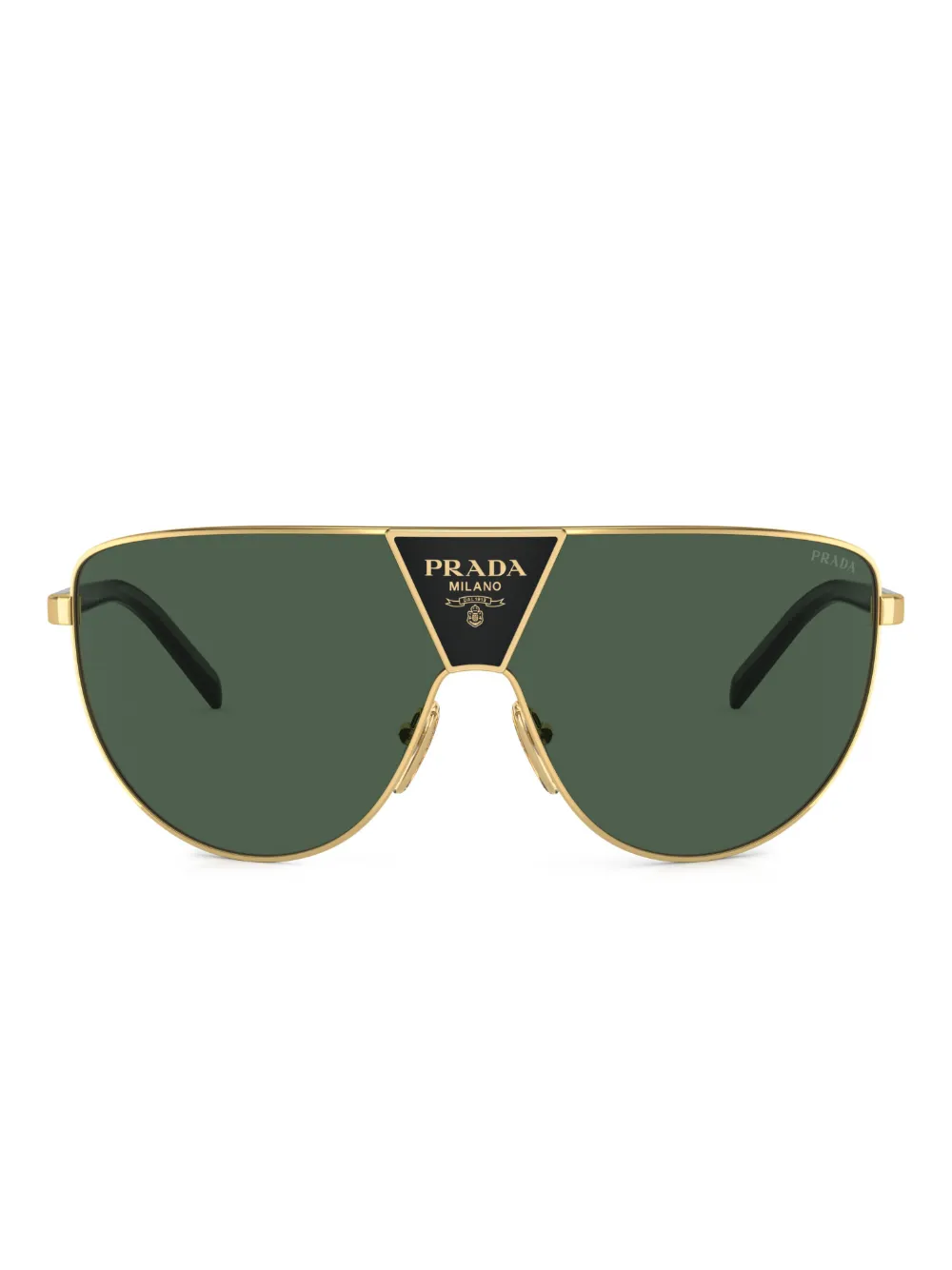 

Солнцезащитные очки в массивной оправе Prada Eyewear, золотой
