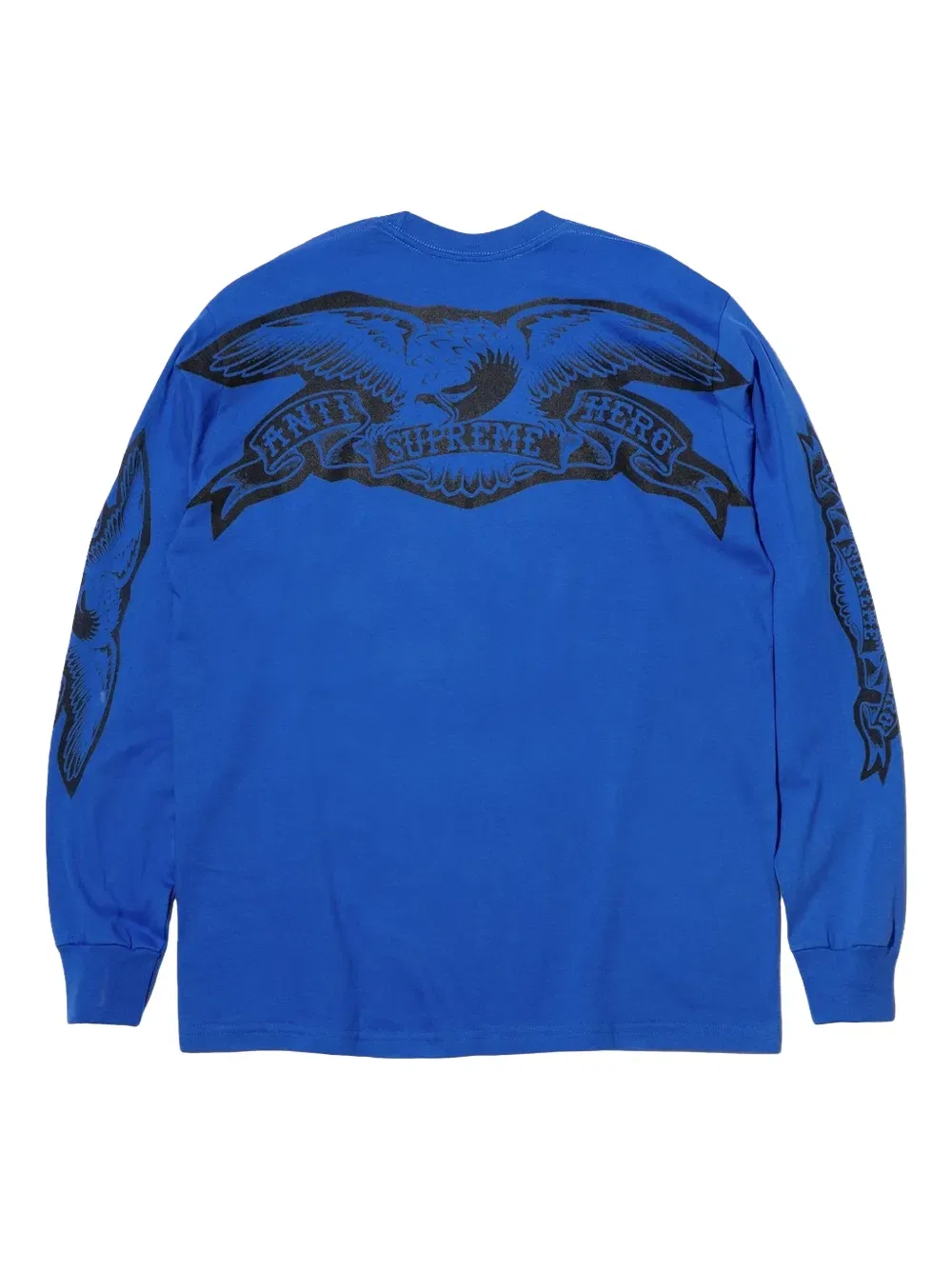 Футболка с длинными рукавами «Антигерой-орел» Supreme, синий — фото 2