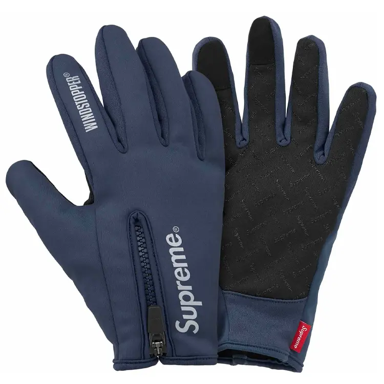 

Supreme Шерстяные перчатки унисекс черные оранжевые хаки морской синий, Marine Blue