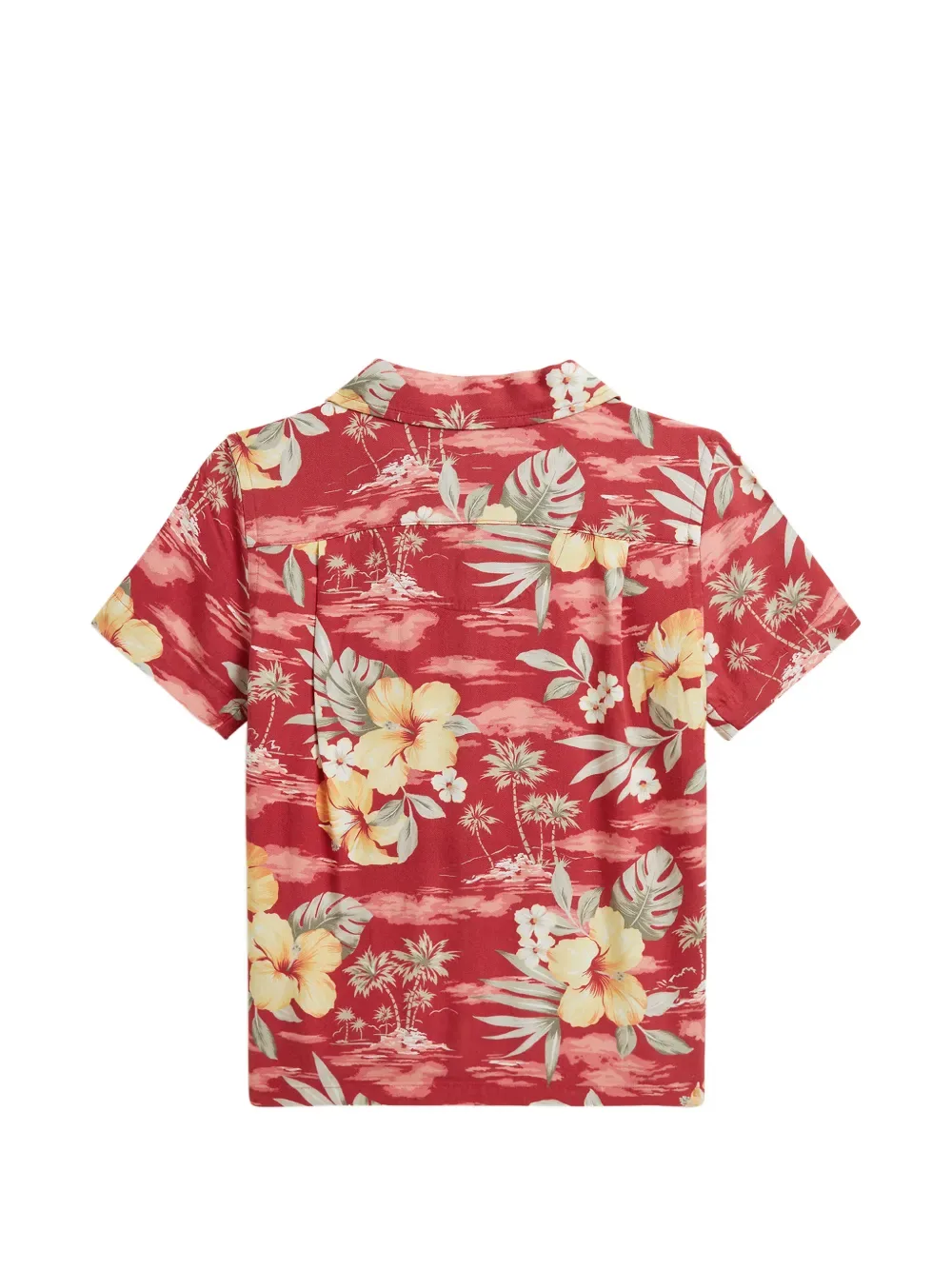 Рубашка с цветочным принтом POLO RALPH LAUREN KIDS, красный — фото 2