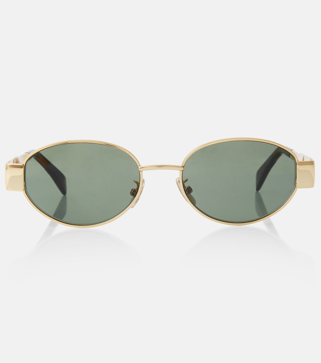 

Триумф Metal 01 овальные солнцезащитные очки Celine Eyewear, золотой
