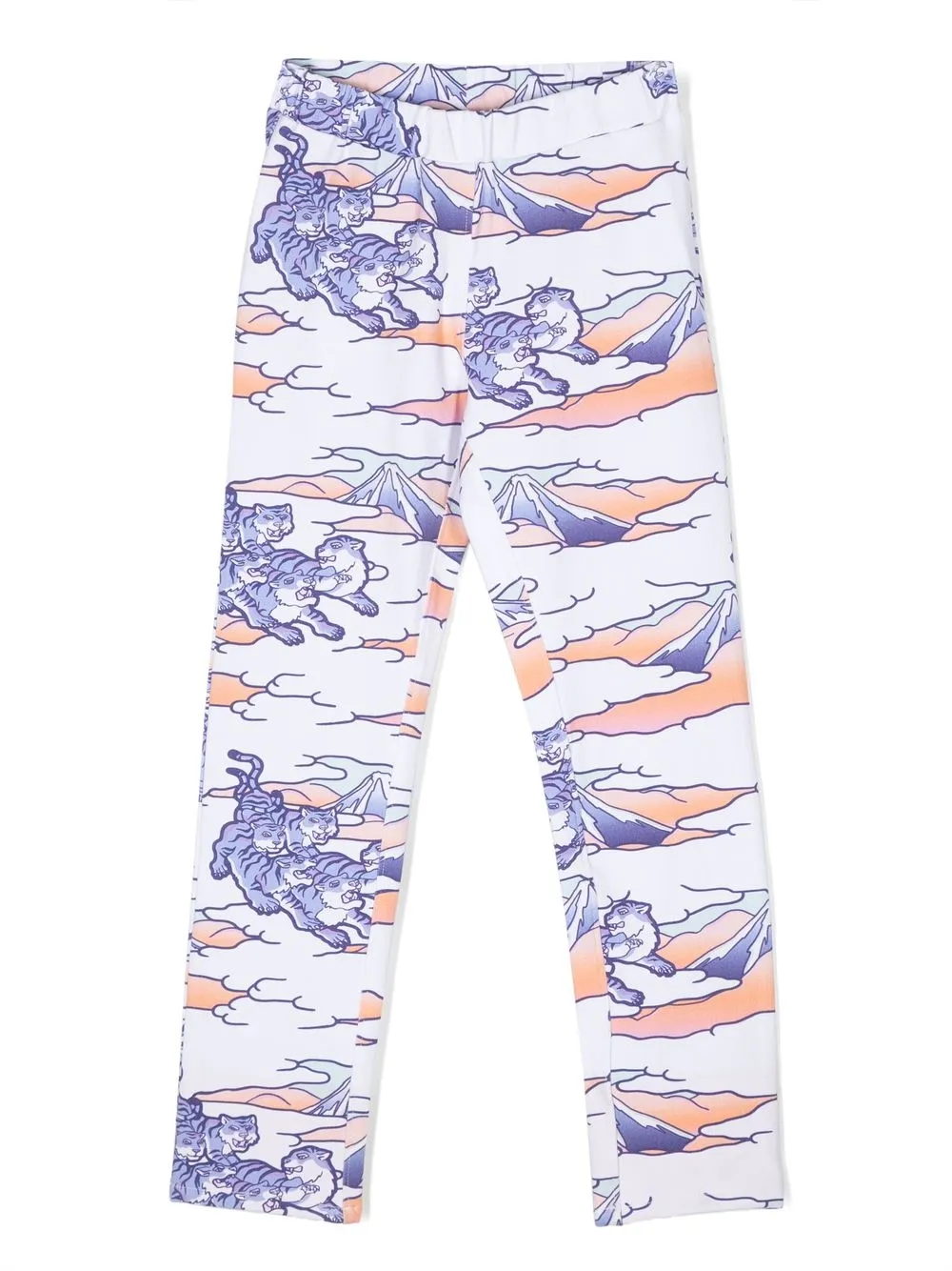 

Леггинсы с графичным принтом Kenzo Kids, белый