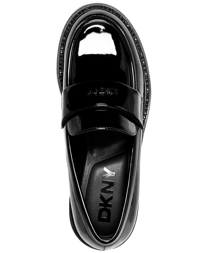 Женские туфли-лоферы Civelli на каблуке DKNY, черный — фото 4