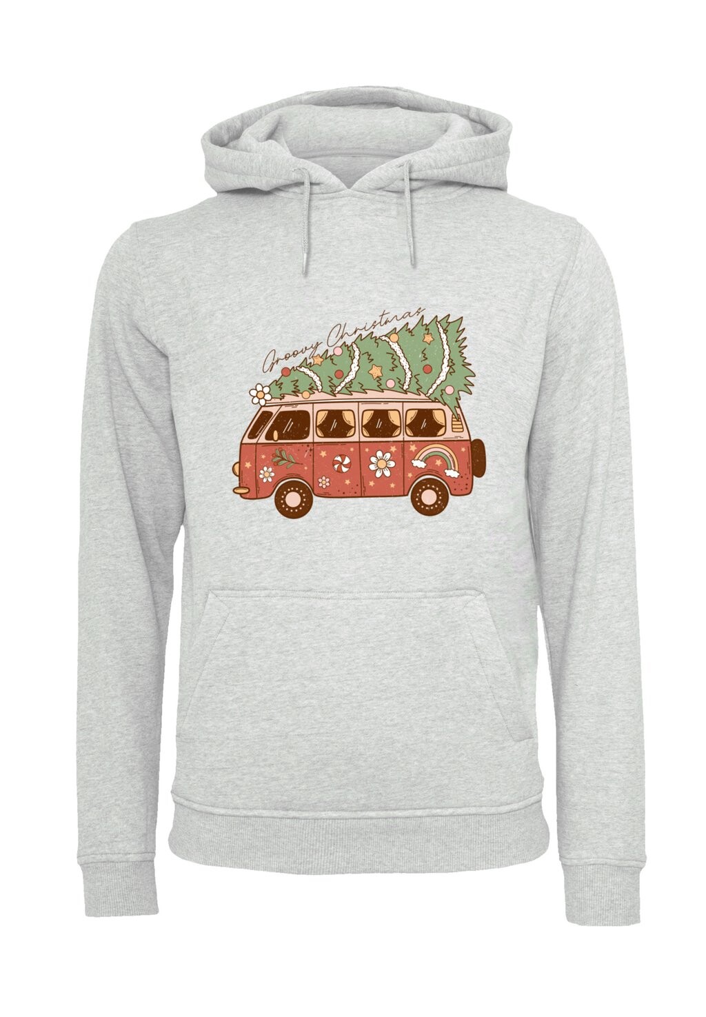 

Толстовка с капюшоном GROOVY CHRISTMAS CAMPER VAN F4NT4STIC, серый