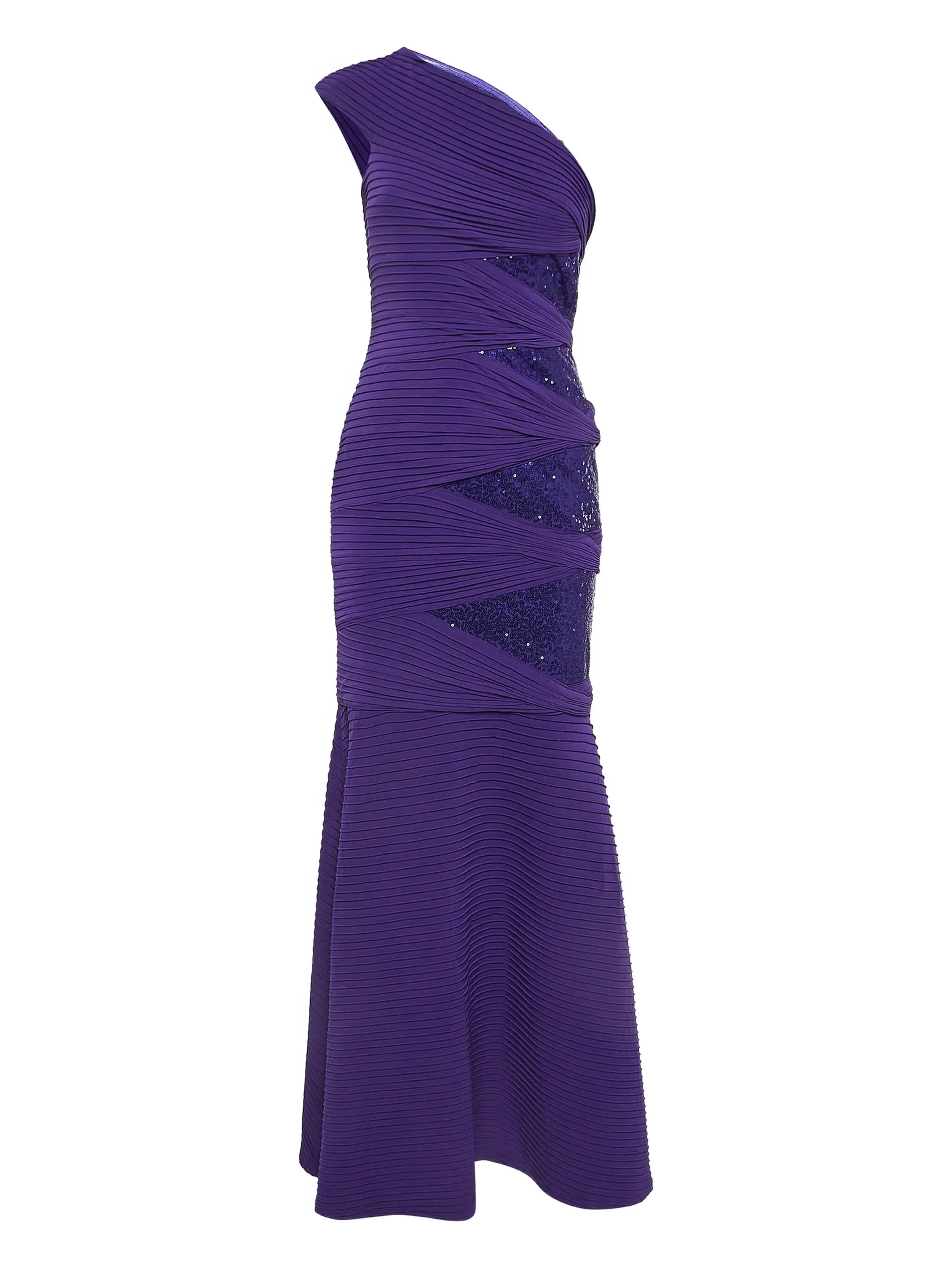 

Платье со складками Tadashi Shoji, фиолетовый