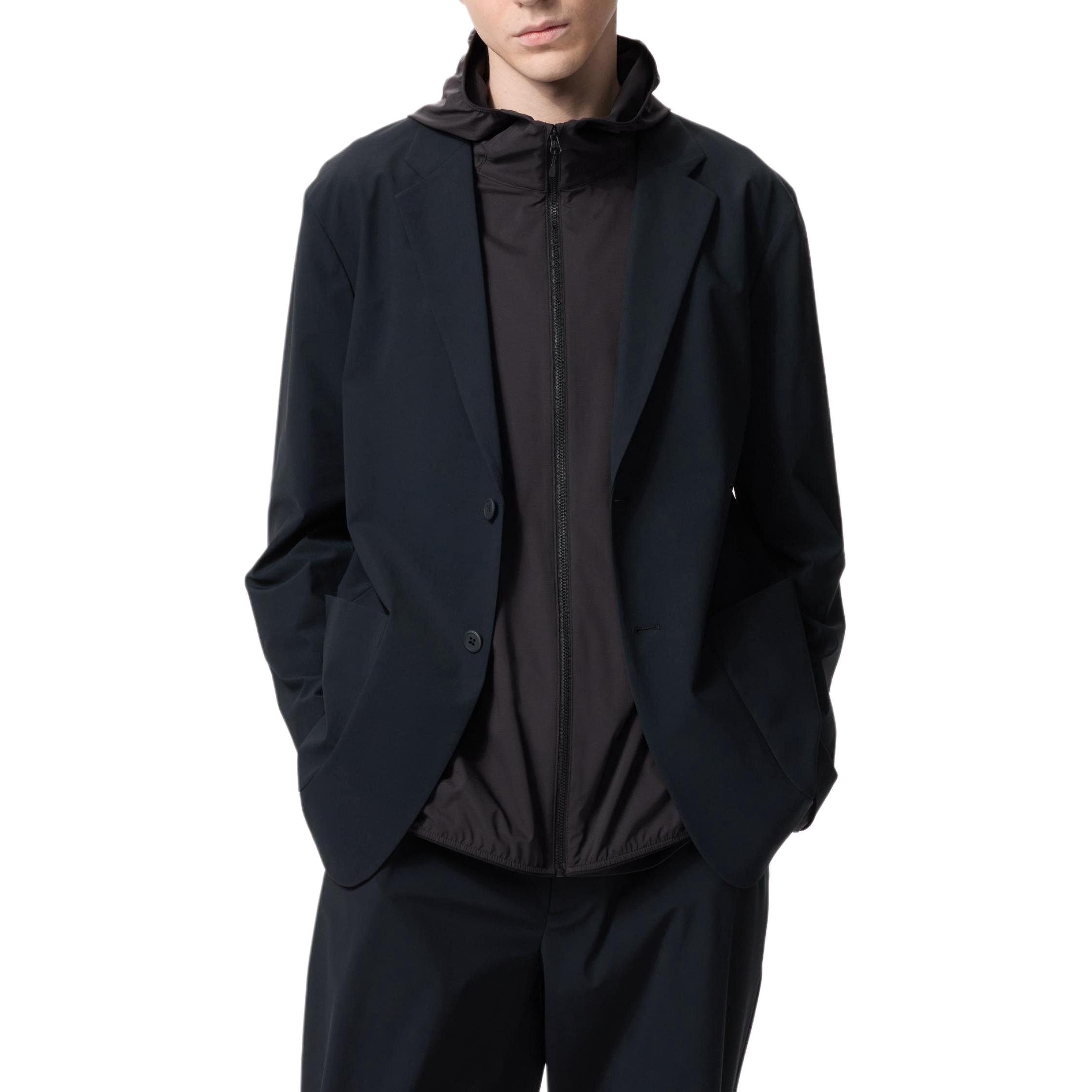 

UNIQLO Мужской деловой костюм черный, Black