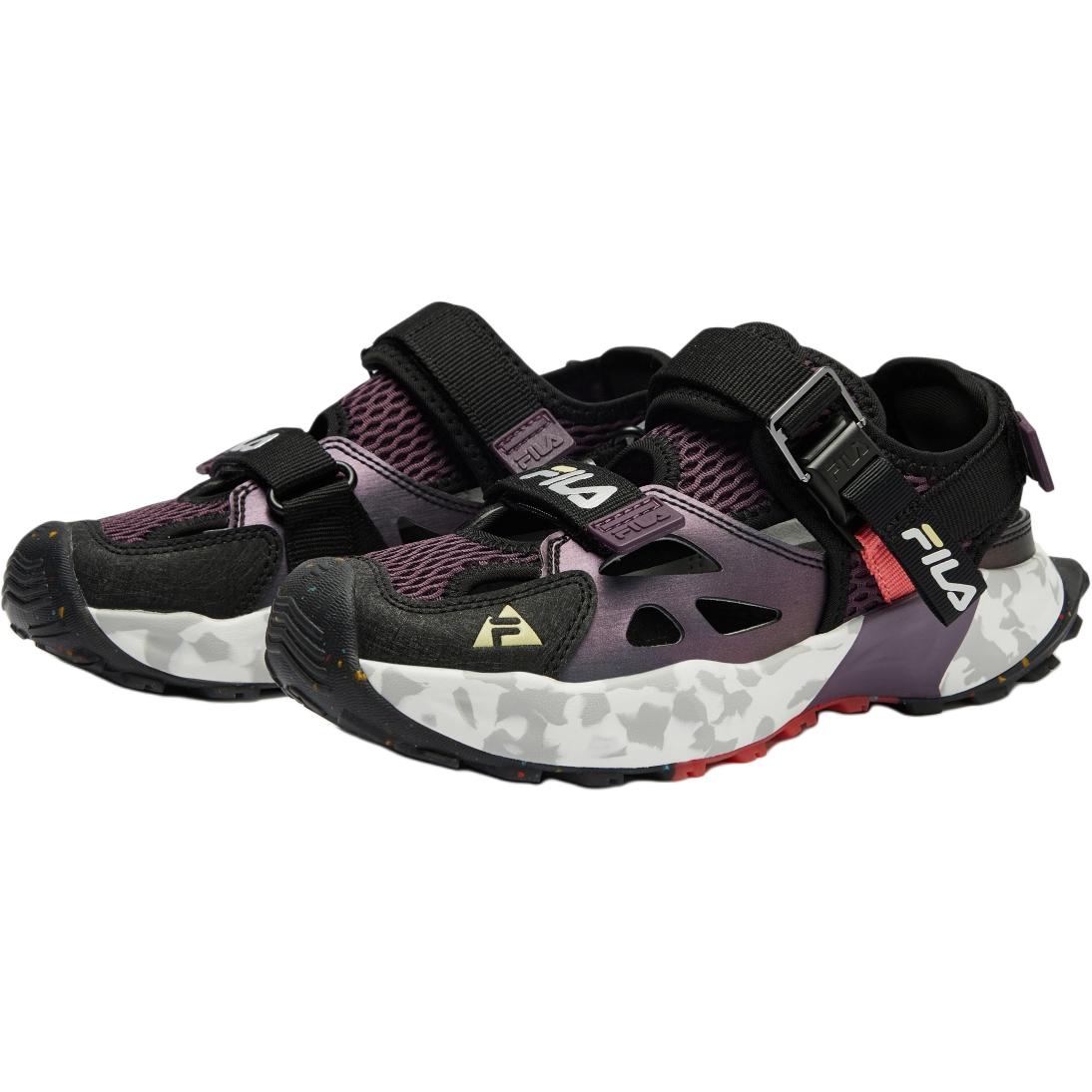 FILA KIDS Сандалии Firefly Abrasion Resistant Lightweight Cushioning Breathable Low Top Sandal Black/Nostalgic Purple Kids' — фото 4