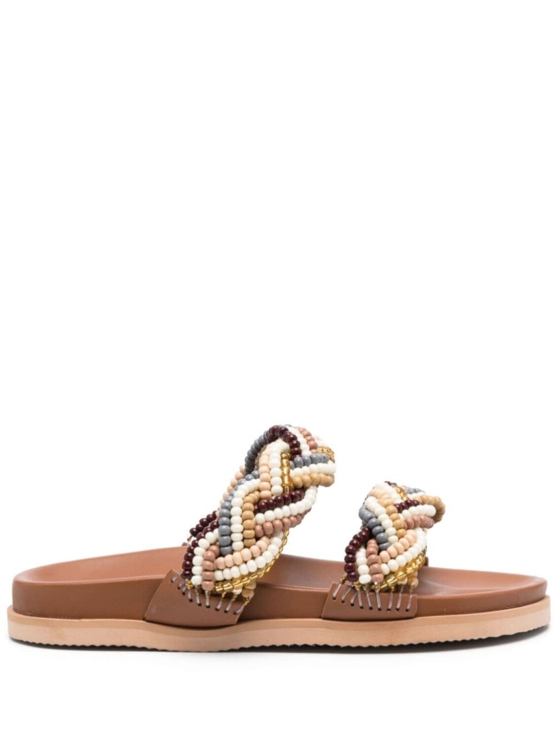 De Siena Shoes декорированные шлепанцы, коричневый