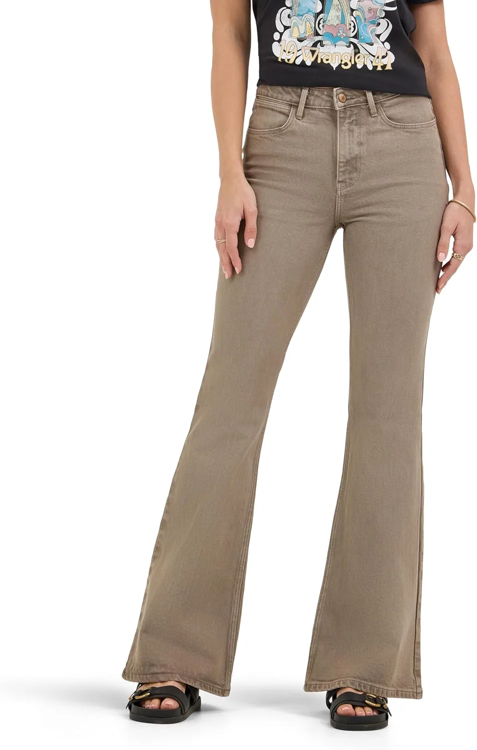 

Wrangler женские джинсы с высокой талией и расклешенным силуэтом