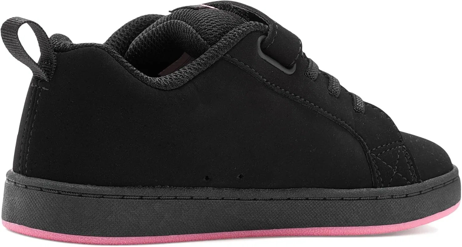 Кроссовки DC Shoes Court Graffik Elastic Skate Shoe, Bk/Pk/Bk Black/Pink — фото 4