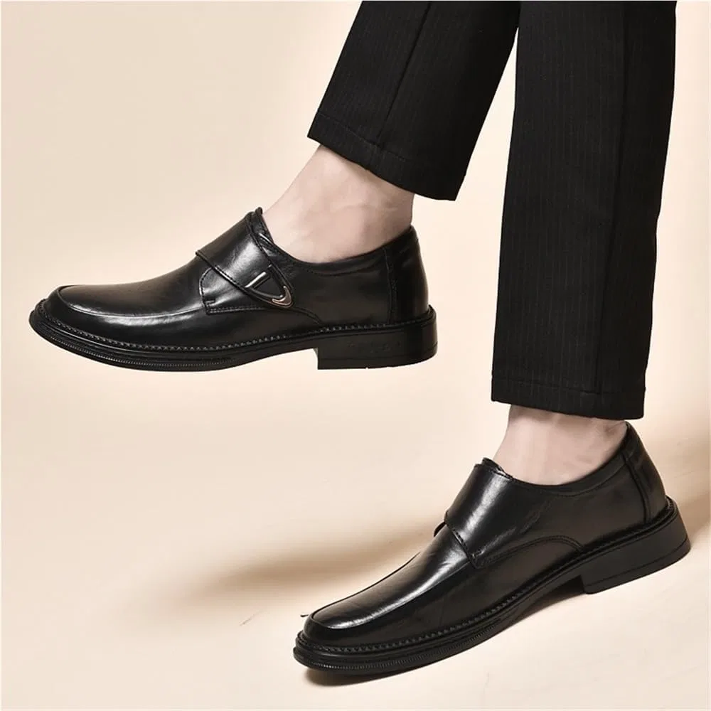 Лоферы мужские из экокожи, Monk Strap, Black DHFIRUFSHLO — фото 2