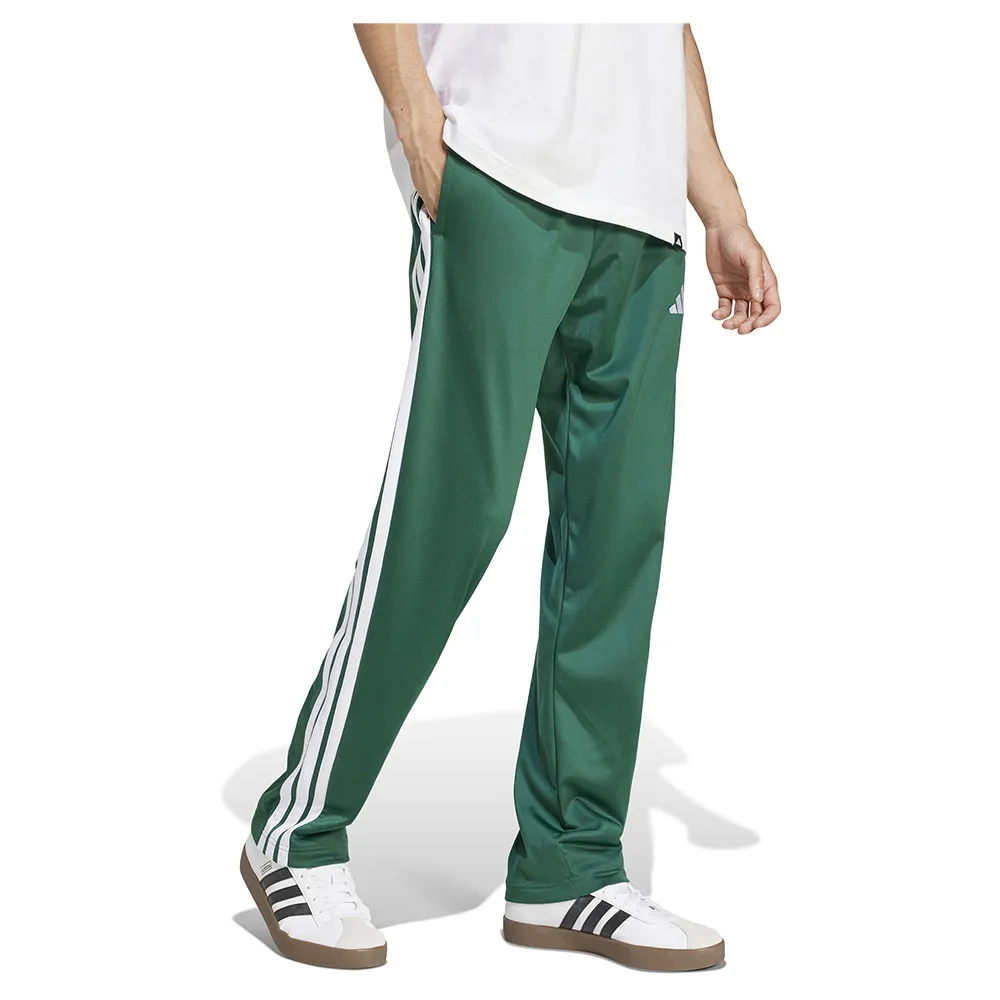 Спортивные брюки adidas 3 Stripes Tricot Regular Fit Open Hem Track, зеленый — фото 4