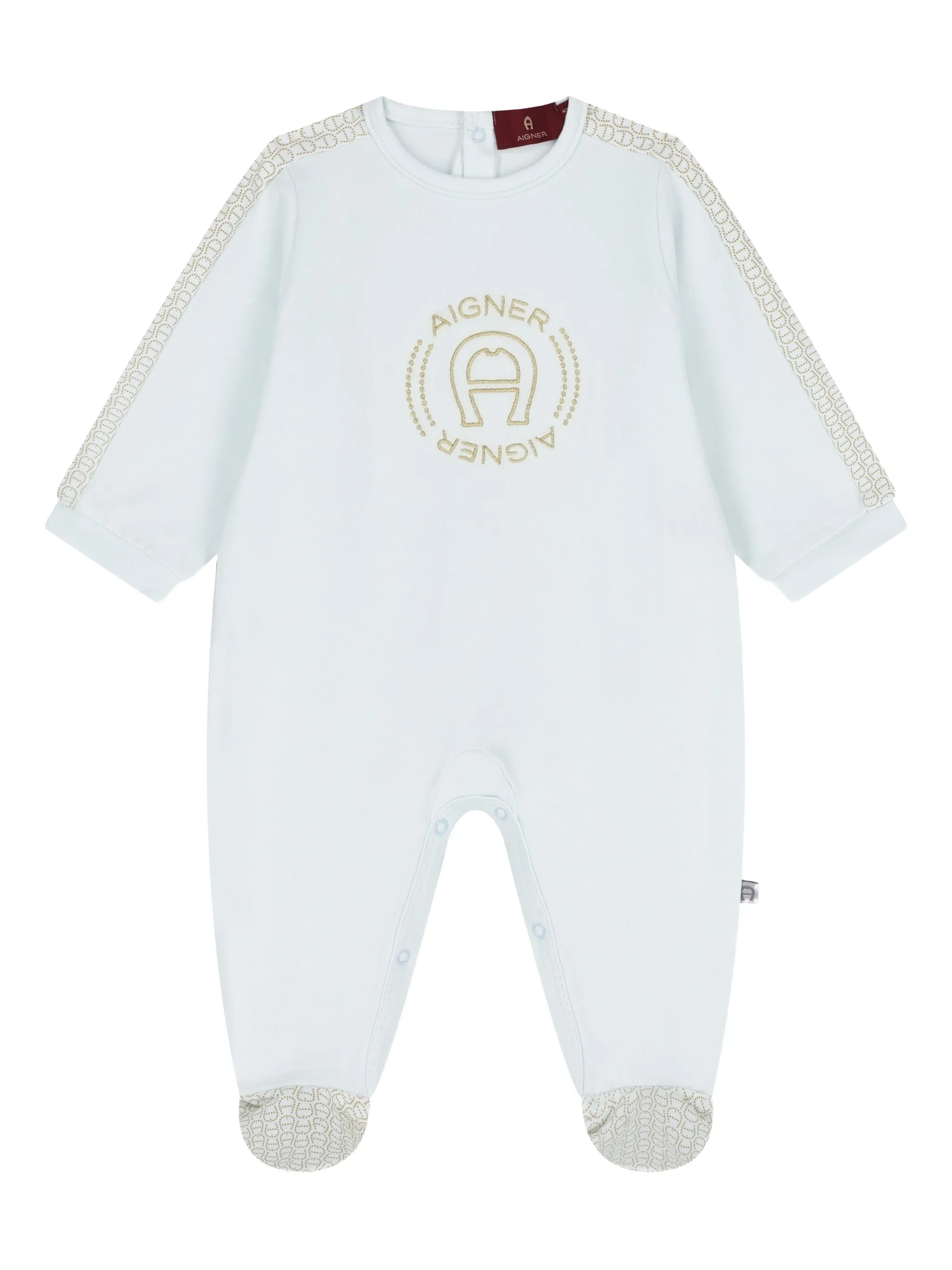 

Ромпер с вышитым логотипом Aigner Kids, синий