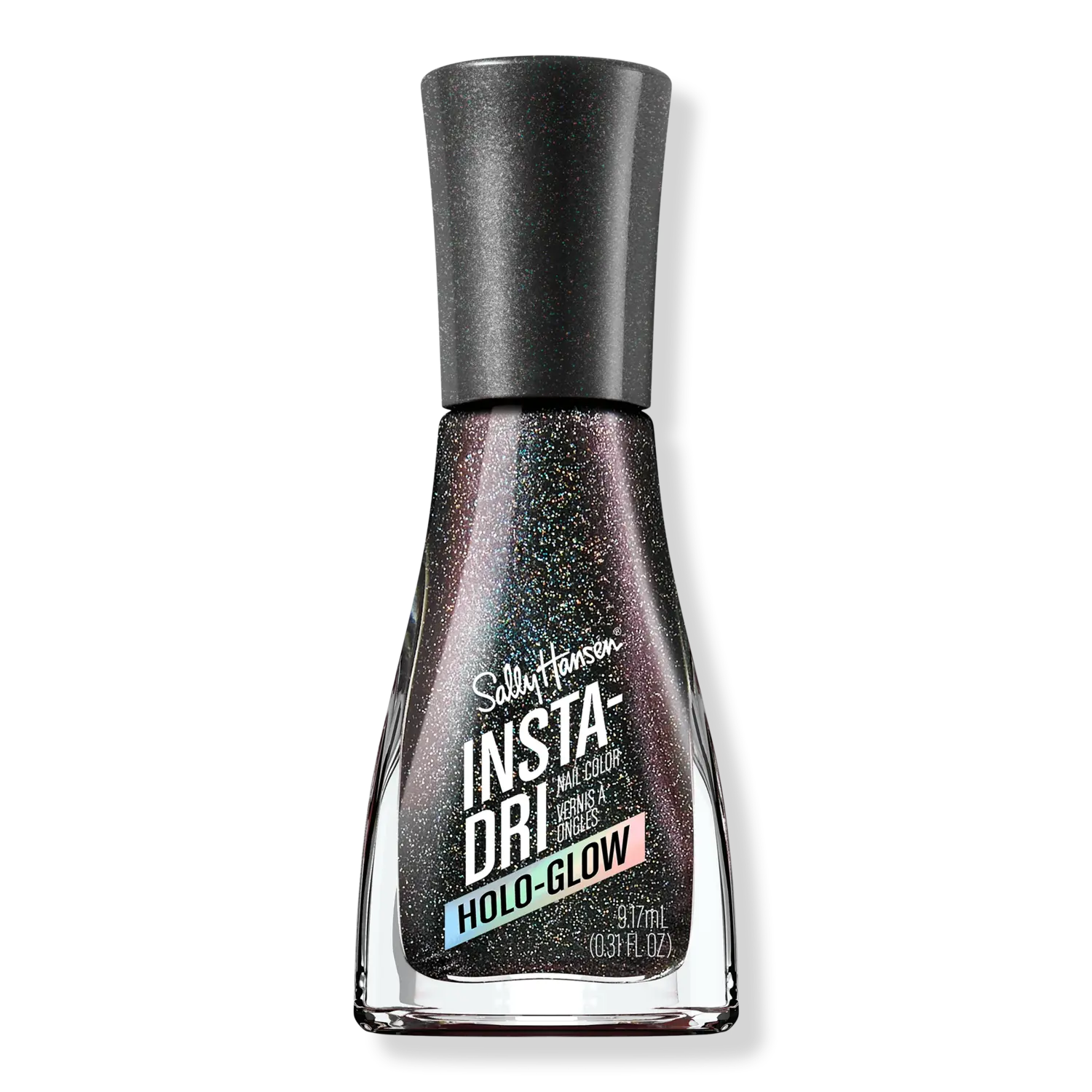 

Лак для ногтей Insta-Dri, нейтральные оттенки Sally Hansen, Chrome Zone (irredescent black)