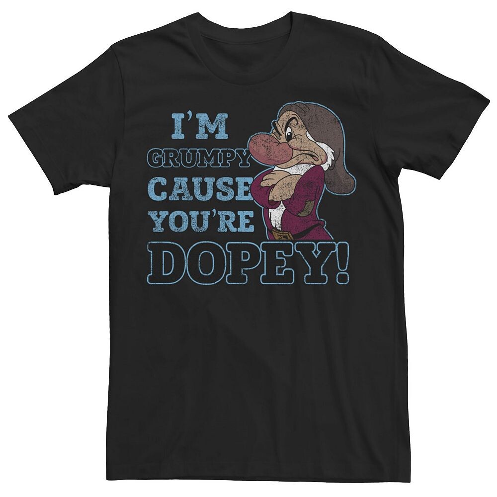 

Мужская футболка Disney's Snow White Grumpy, потому что ты Dopey Licensed Character, черный