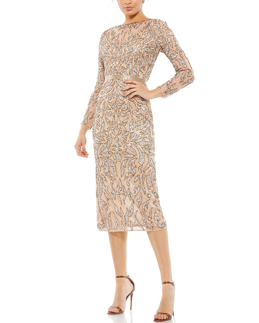 

Украшенное коктейльное платье Mac Duggal, цвет mocha