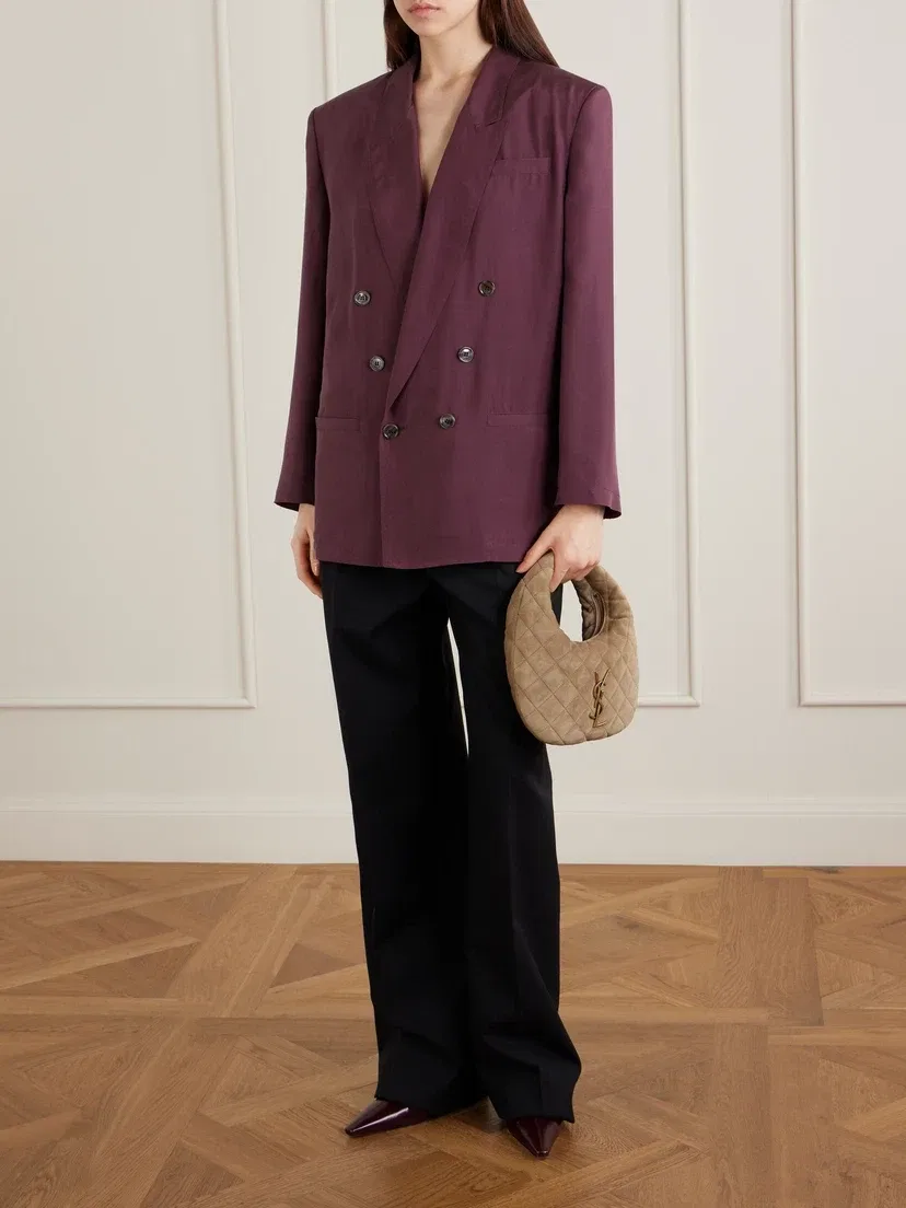 Сумка через плечо Icarino из стеганой замши SAINT LAURENT, бежевый — фото 3