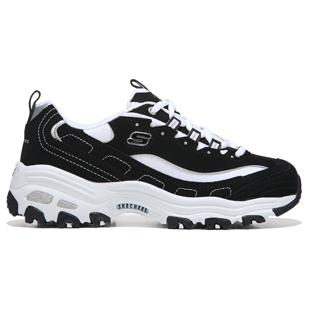Женские кроссовки D'Lites среднего/широкого размера Skechers, черный — фото 2