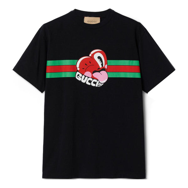 

Футболка graphic cotton t-shirt 'black' Gucci, черный