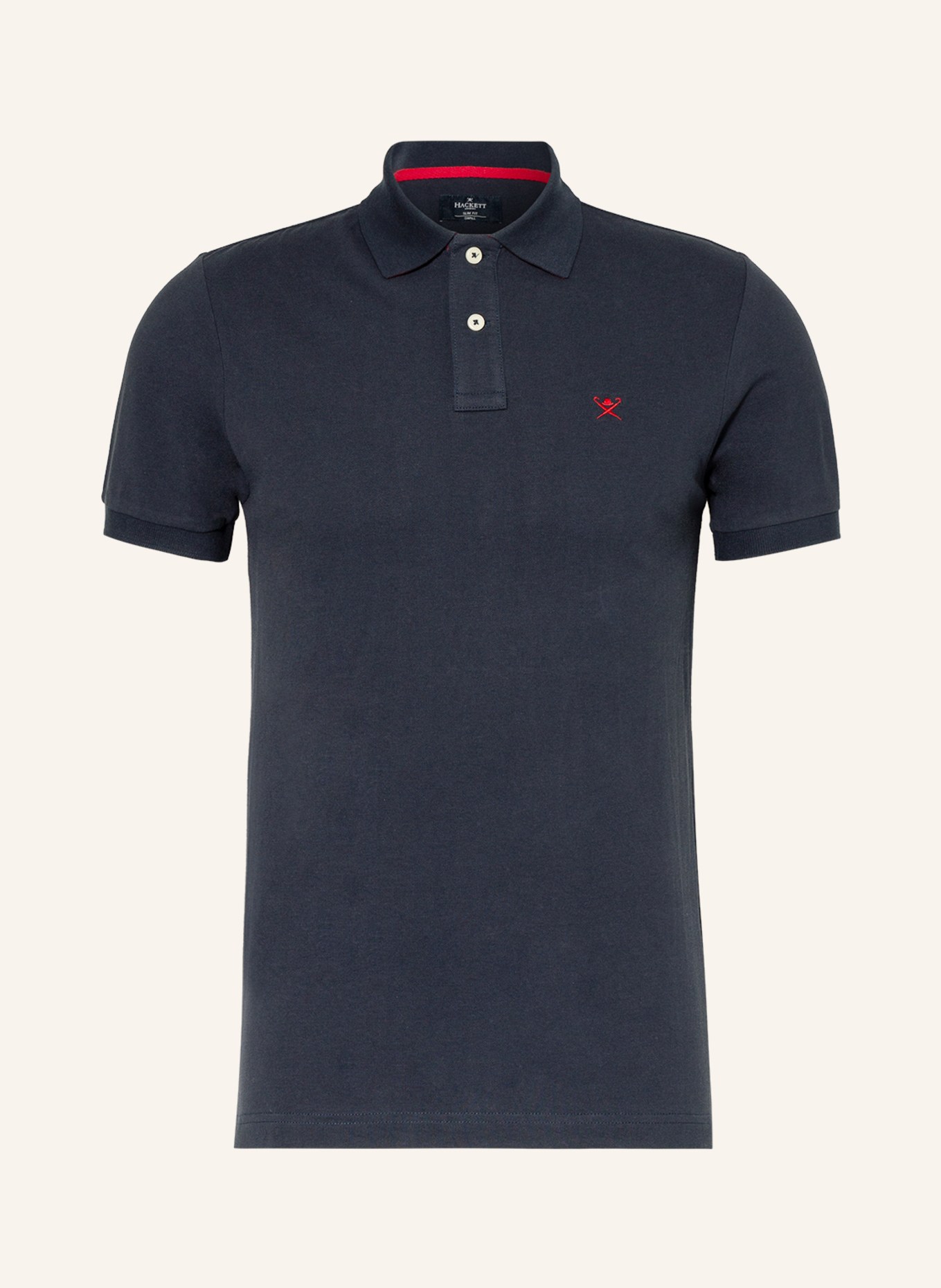 

Рубашка поло с логотипом slim fit Hackett London, синий