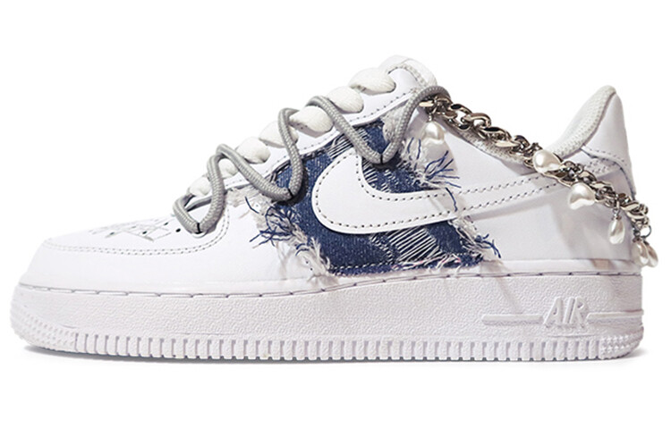 

Кроссовки Nike Air Force 1 Skateboard Shoes Women's Low-Top White Blue