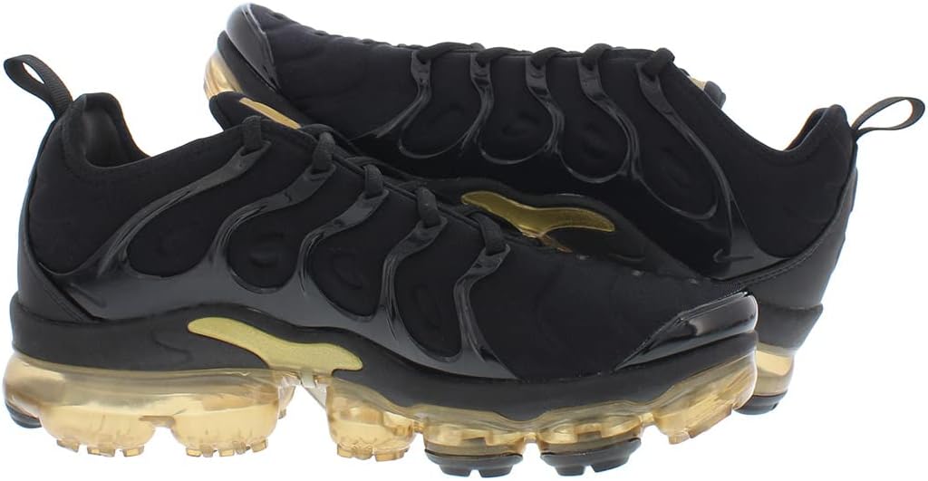 Мужские беговые кроссовки Nike Air Vapormax Plus, черный/золотой — фото 4