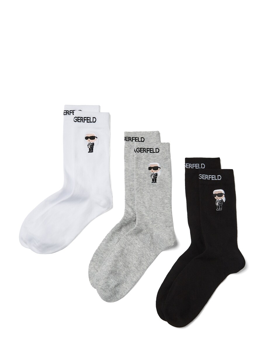 

Носки Karl Lagerfeld IKON, цвет Grey/Black/White