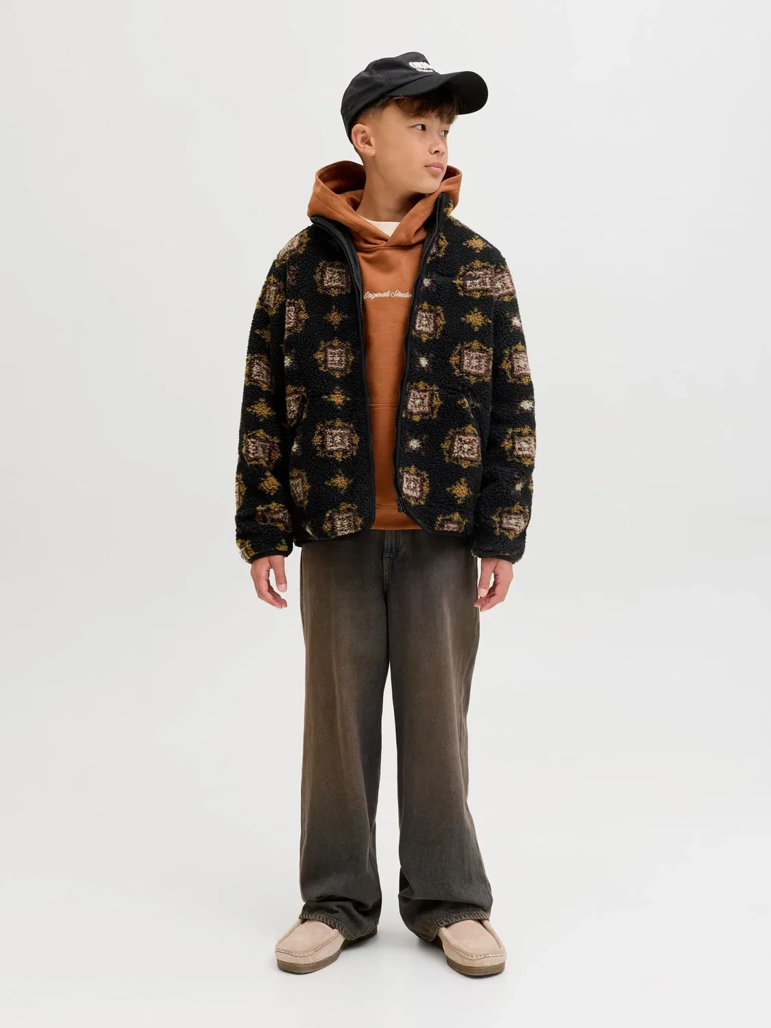 Тедди-куртка из полиэстера JACK & JONES Junior, черный — фото 4
