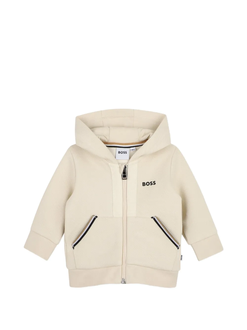 Спортивный костюм с контрастными полосками Boss Kidswear, бежевый — фото 3