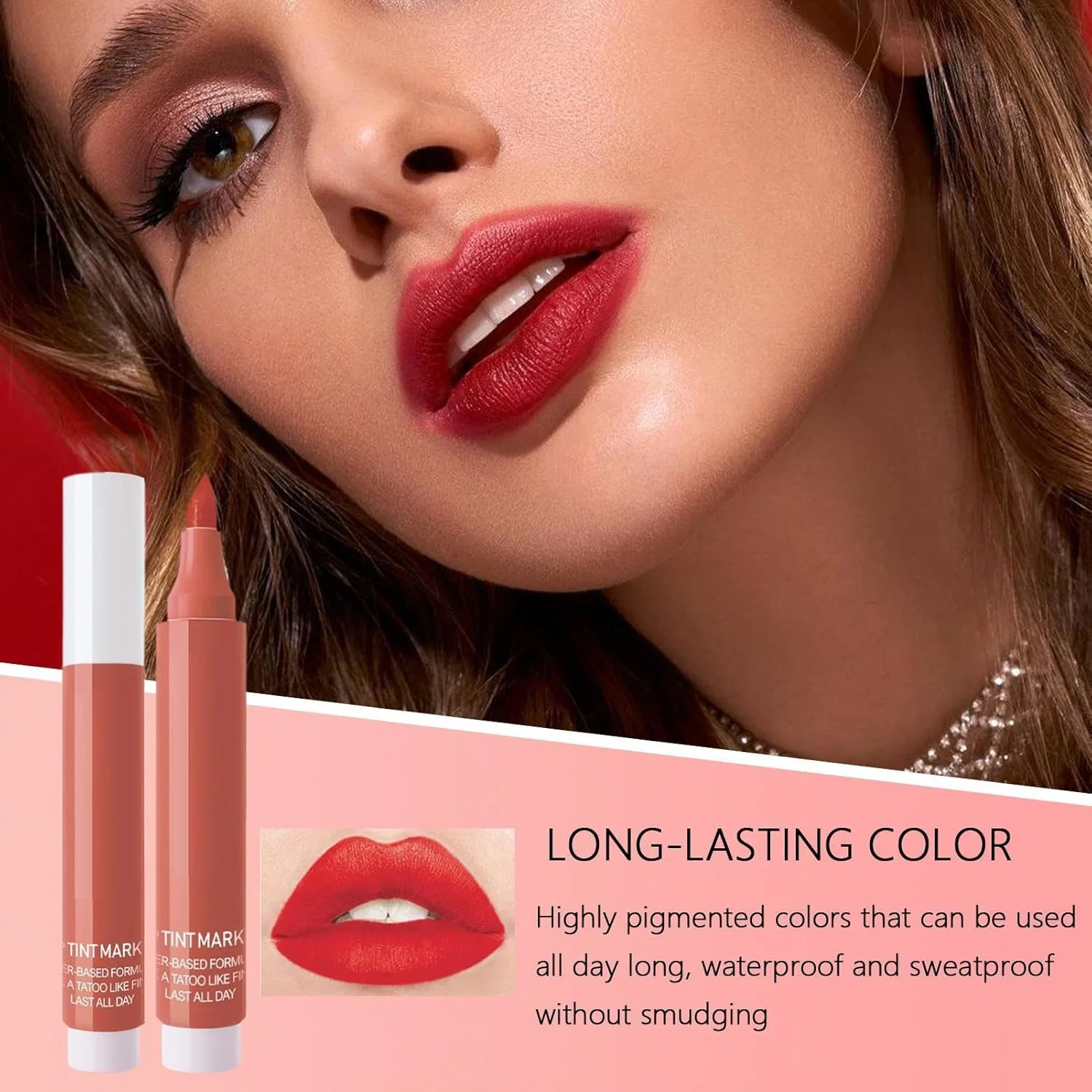 Маркер для губ Lip Stain Marker, быстросохнущий, матовый, 03# — фото 3