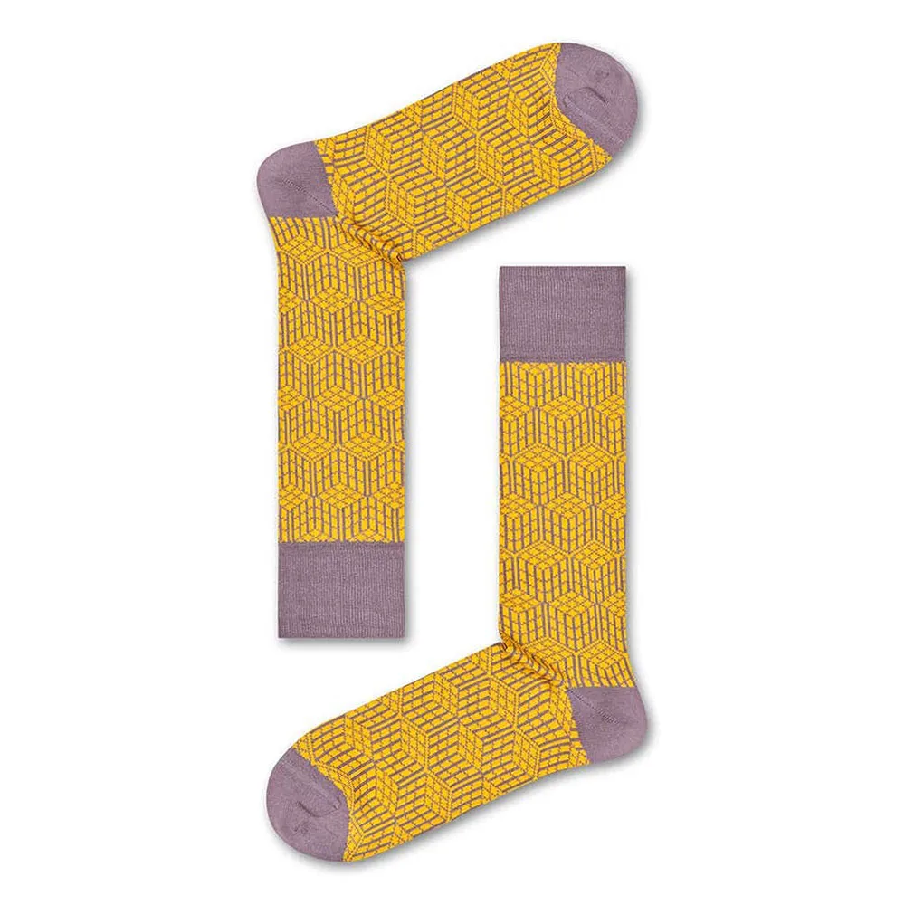 

Носки Happy Dressed Geometric Yellow and Purple long, желтый