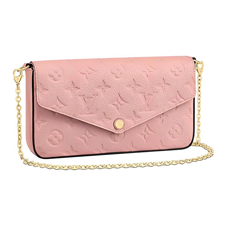 

Сумка Félicie Pochette Monogram Empreinte Rose Poudre LOUIS VUITTON, Set (Bag+Dust Bag)