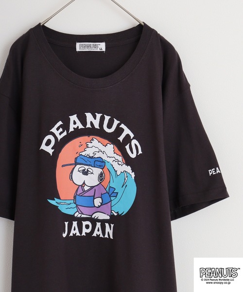 

Футболка, японский стиль, принт с персонажами Peanuts