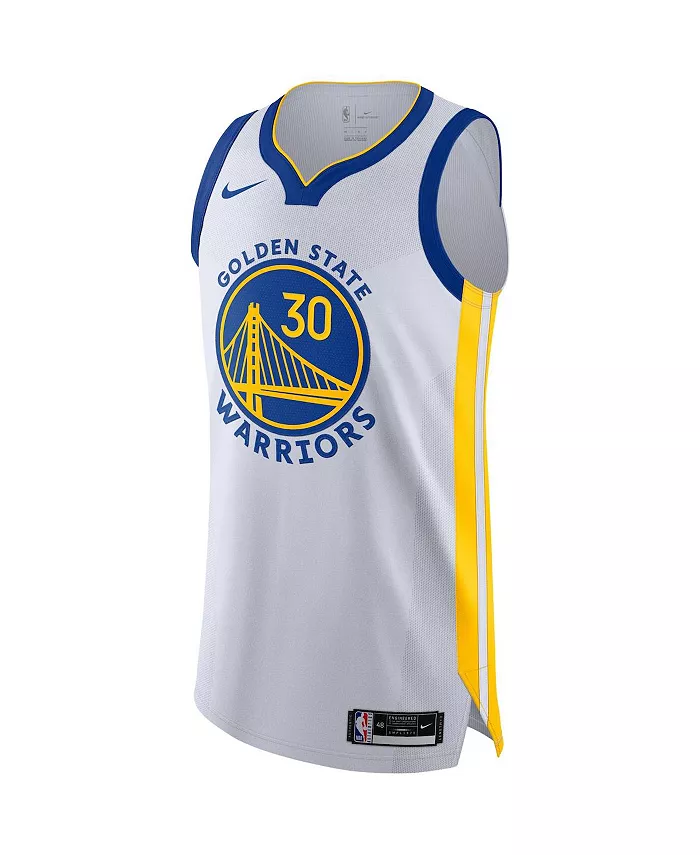 Мужская майка Stephen Curry Golden State Warriors 2020/21 аутентичная игровая — ассоциация, белая Nike — фото 3