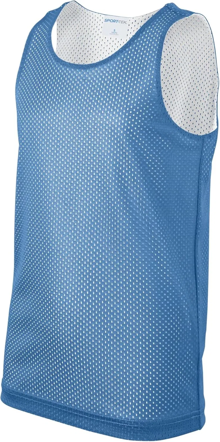 Детская майка SPORT-TEK, Carolina Blue/White — фото 4