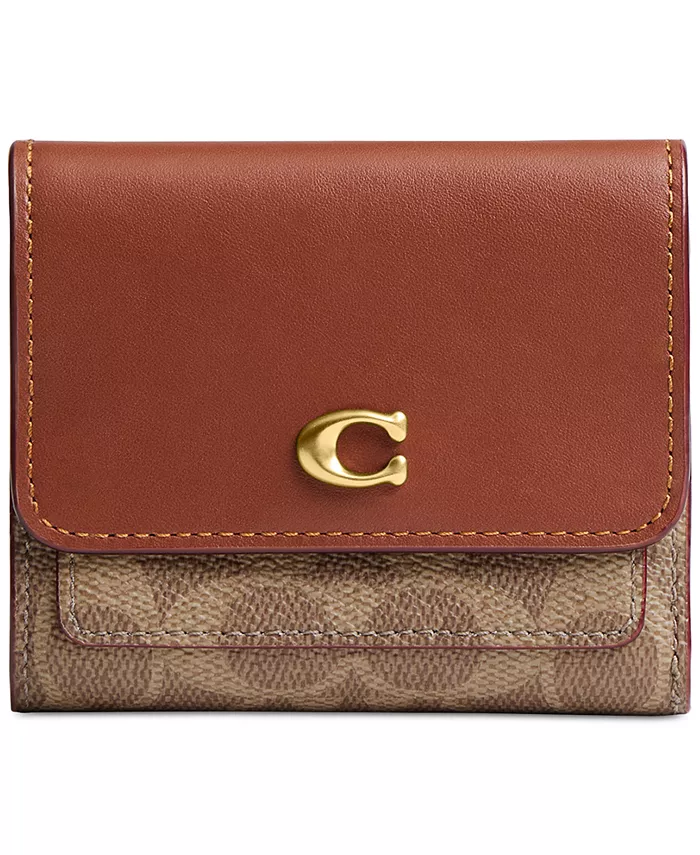 

Кошелек Mila Small Flap из фирменного полотна COACH, мультиколор