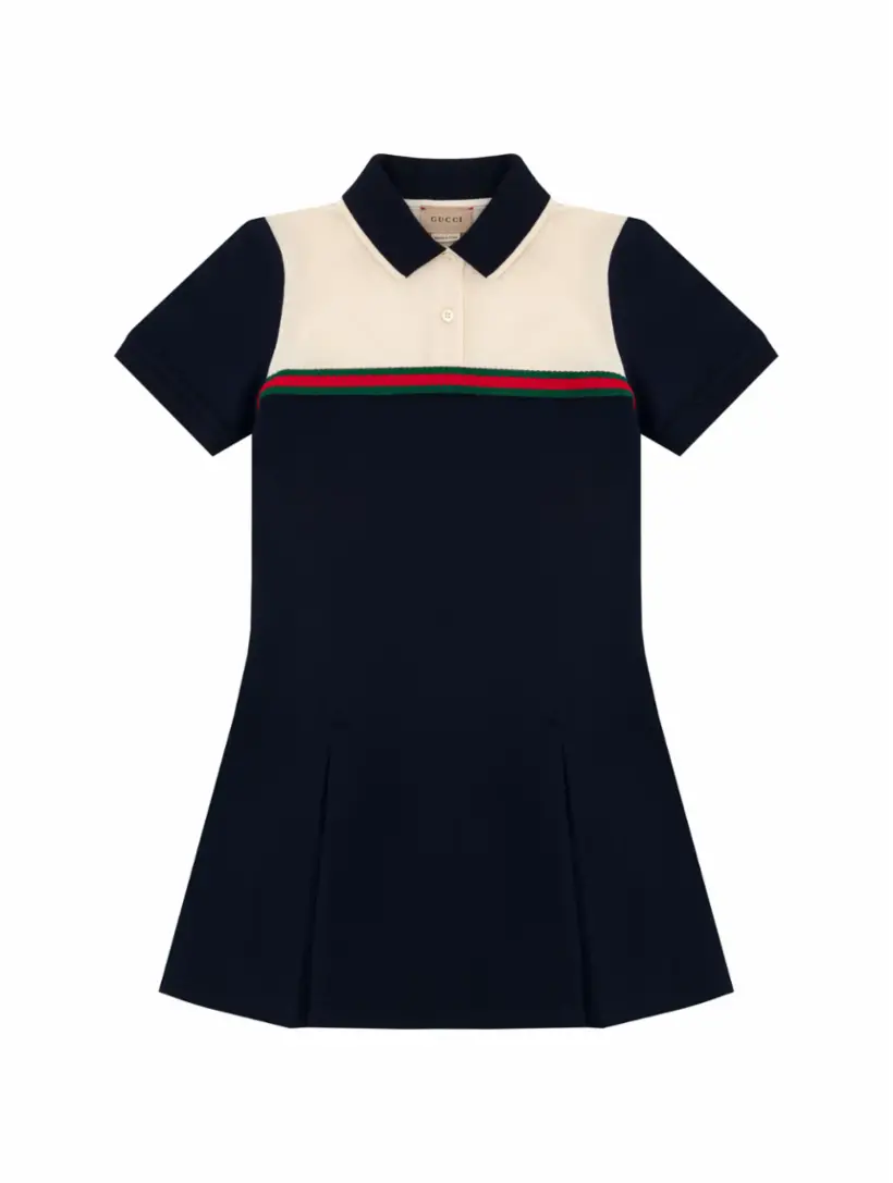 

Хлопковое платье-поло Web Gucci, мультиколор