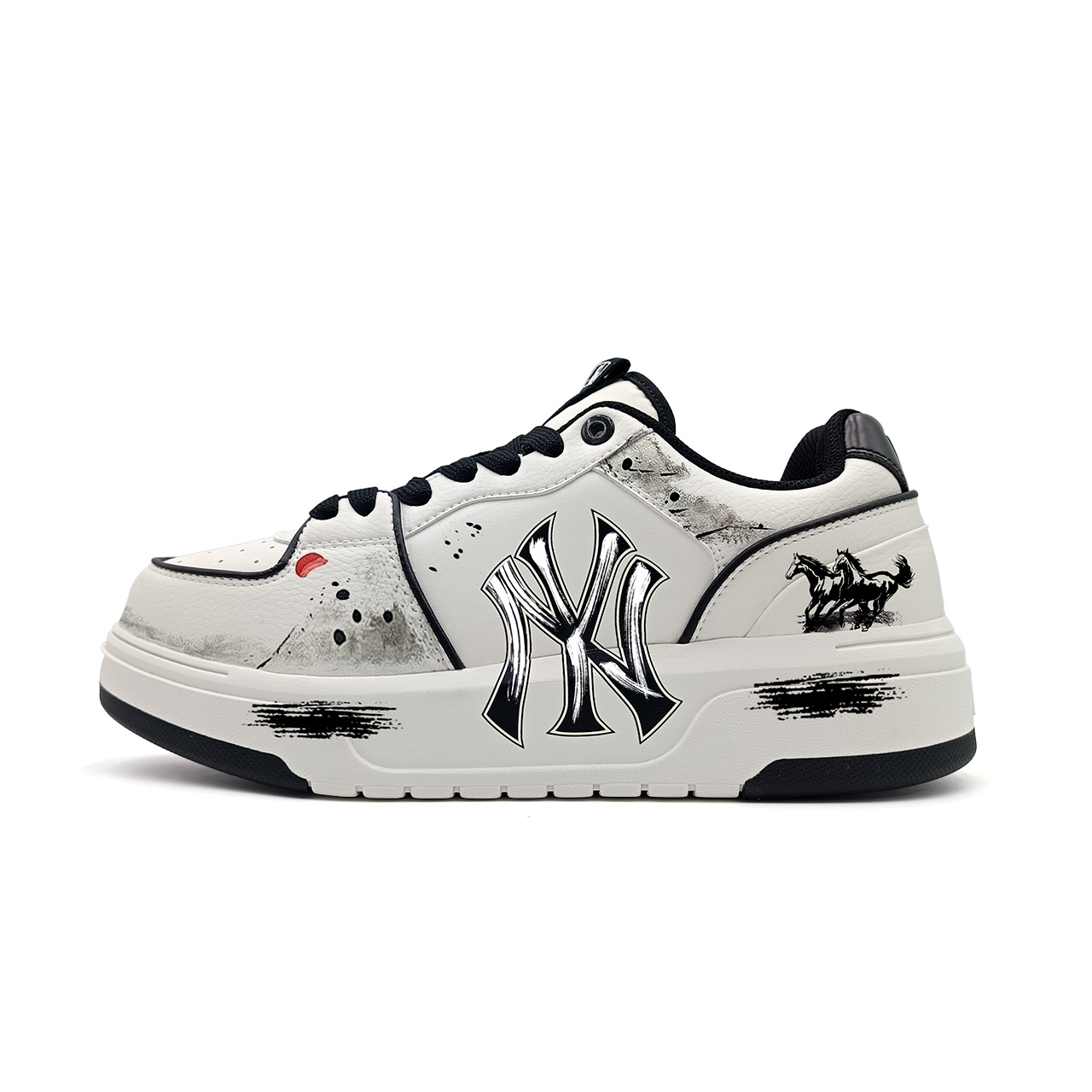 

Массивные лоу-топ скейтерские кроссовки unisex MLB, черный/белый