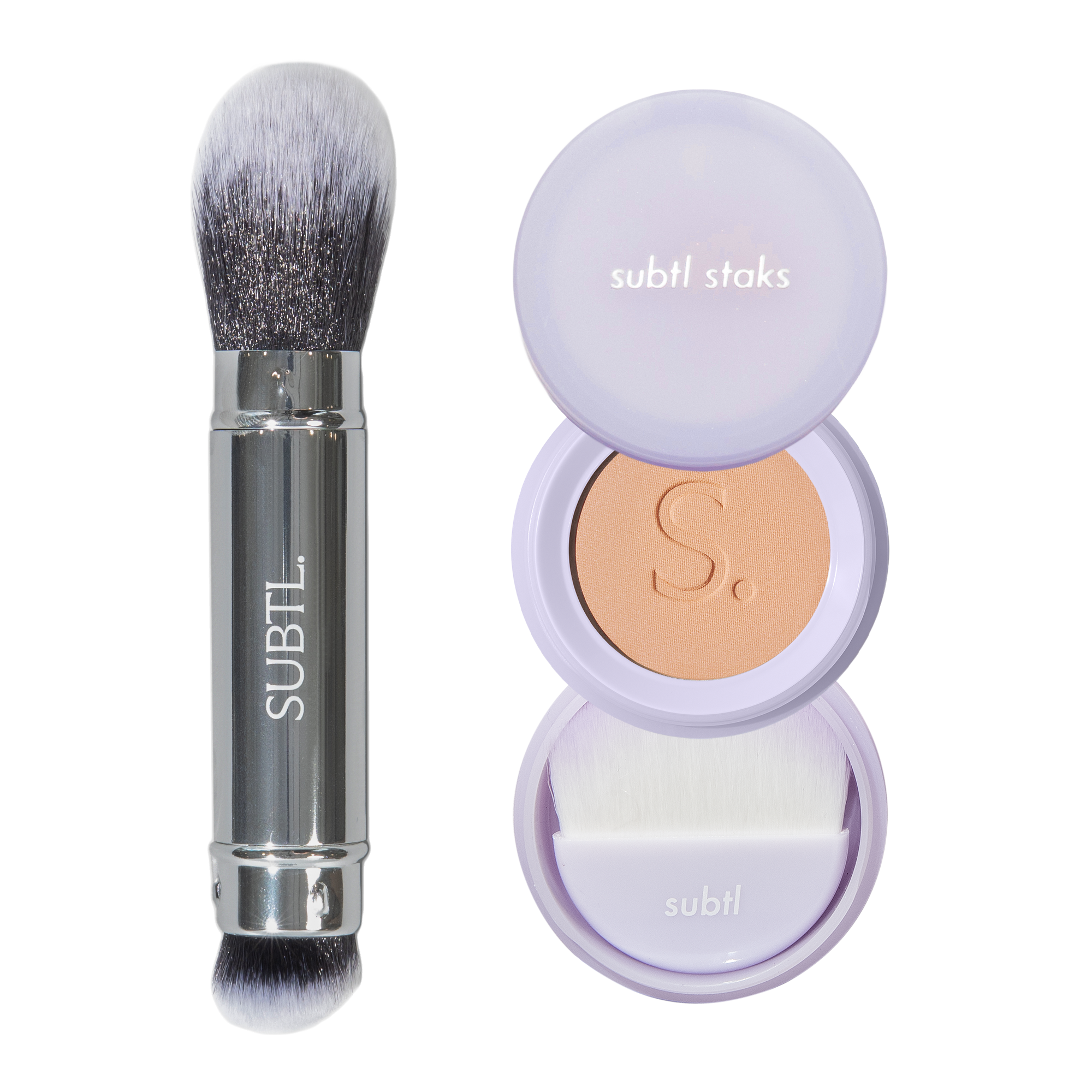 

BB-пудра + двусторонняя кисть для лица SUBTL. Beauty, Light 1C (Perfect for light skin tones with cool undertones)