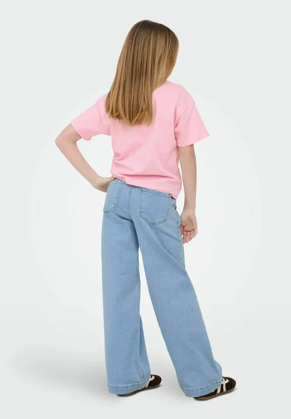 Расклешенные джинсы mit weitem bein kognew mittlere taille Only Girls, Light Blue Denim — фото 3