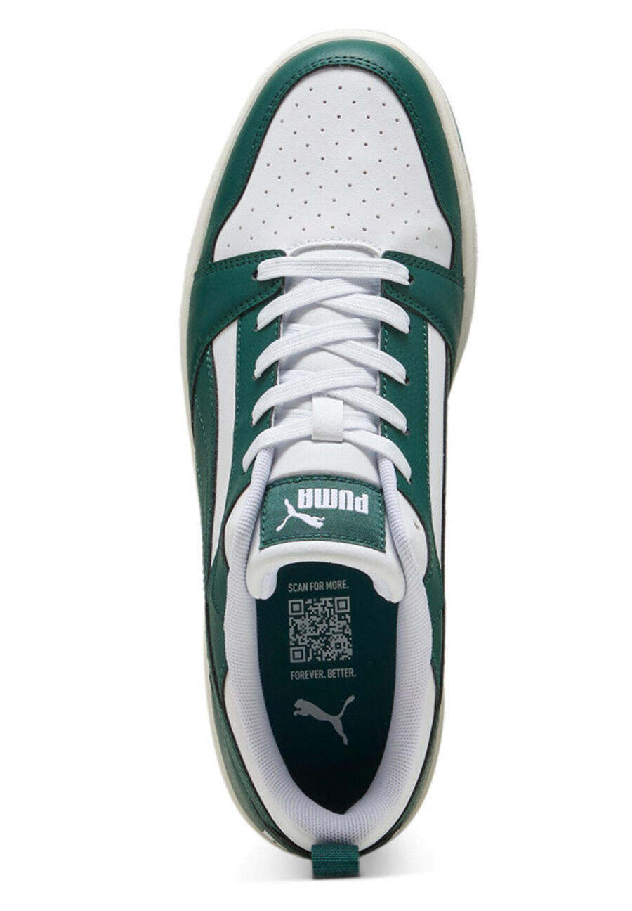 Кроссовки мужские Puma Rebound v6 Low, цвет 3923288, цвет 43, белый, зеленый — фото 3